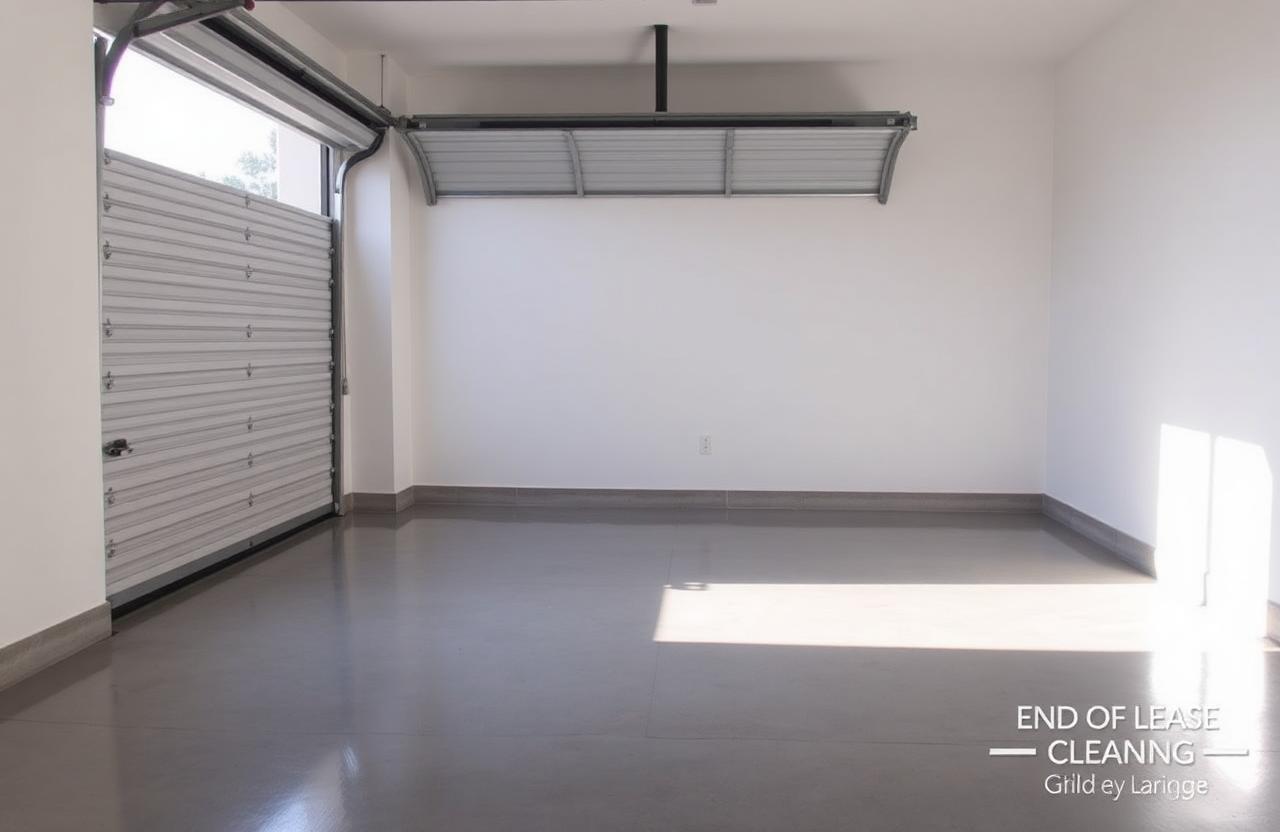 End of Lease Cleaning AU garage cleaning result showing a swept and polished concrete floor